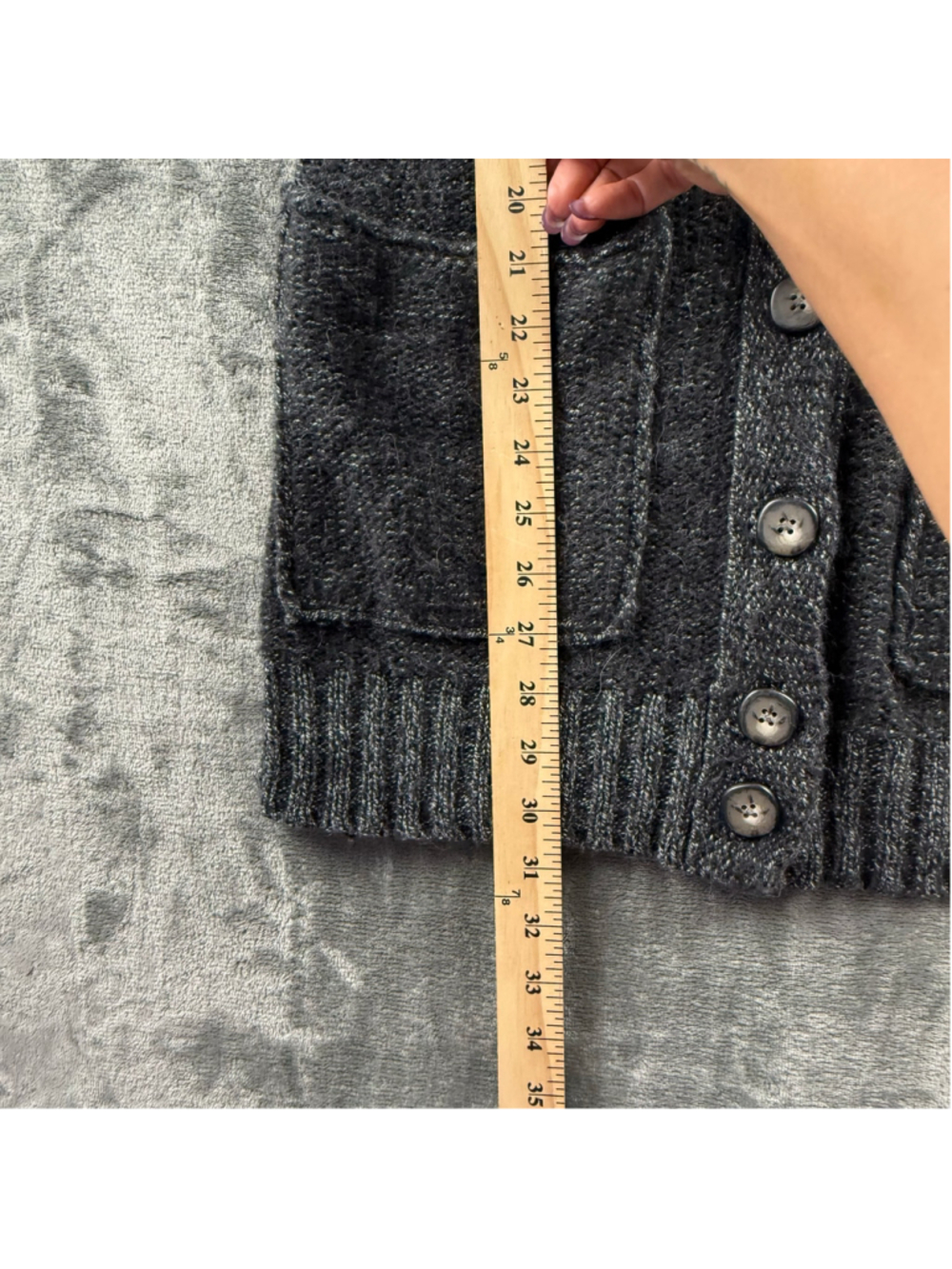 Club Monaco Vest Women S Knit Wool Alpaca Longline Academia Preppy Charcoal Grey - Picture 11 of 14